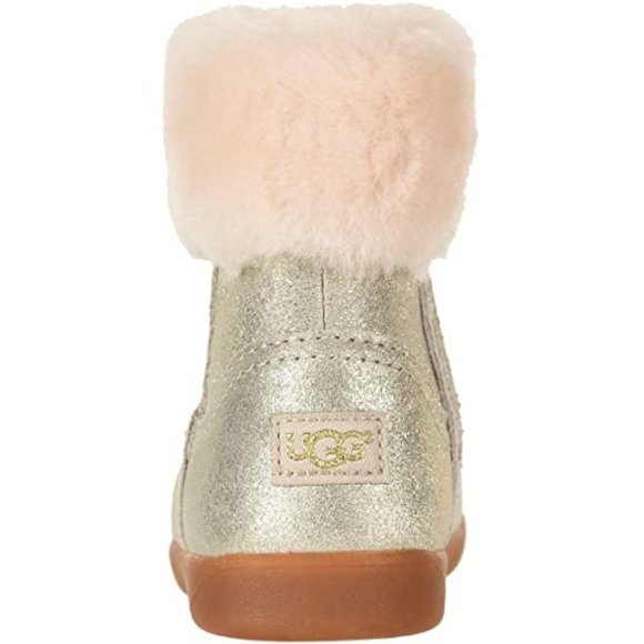 NIB UGG GIRLS TODDLER JORIE GOLD ZIP UP BOOTS - Picture 5 of 5
